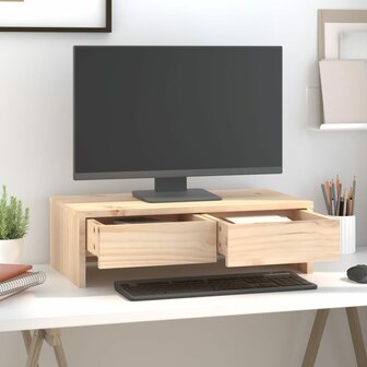 Monitorstandaard 50x27x15 cm massief grenenhout 3