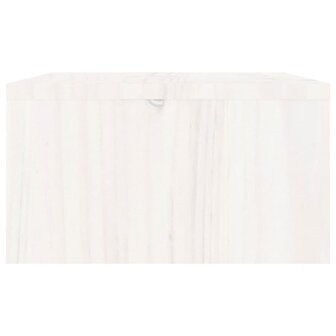 Monitorstandaard 100x27x15 cm massief grenenhout wit 7
