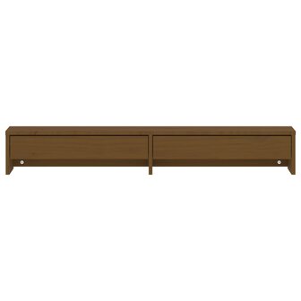 Monitorstandaard 100x27x15 cm massief grenenhout honingbruin 5