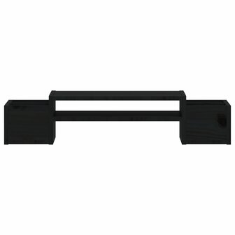 Monitorstandaard 70x27,5x15 cm massief grenenhout zwart 5