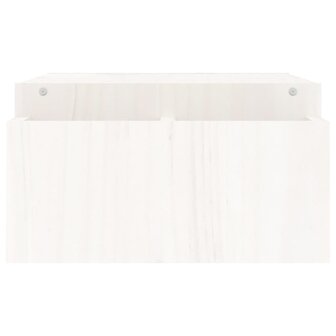 Monitorstandaard 100x27,5x15 cm massief grenenhout wit 6
