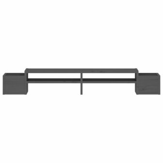 Monitorstandaard 100x27,5x15 cm massief grenenhout grijs 5