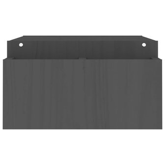 Monitorstandaard 100x27,5x15 cm massief grenenhout grijs 6