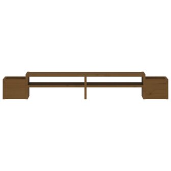 Monitorstandaard 100x27,5x15 cm massief grenenhout honingbruin 5