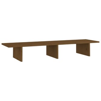 Monitorstandaard 100x27x15 cm massief grenenhout honingbruin 2