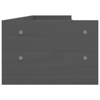 Monitorstandaard 100x24x16 cm massief grenenhout grijs 6
