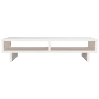 Monitorstandaard 60x27x14 cm massief grenenhout wit 5