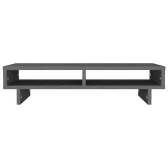 Monitorstandaard 60x27x14 cm massief grenenhout grijs 5