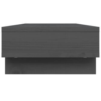 Monitorstandaard 60x27x14 cm massief grenenhout grijs 6