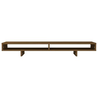 Monitorstandaard 100x27x14 cm massief grenenhout honingbruin 5