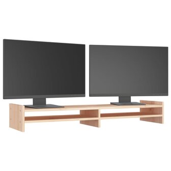 Monitorstandaard 100x27x15 cm massief grenenhout 4