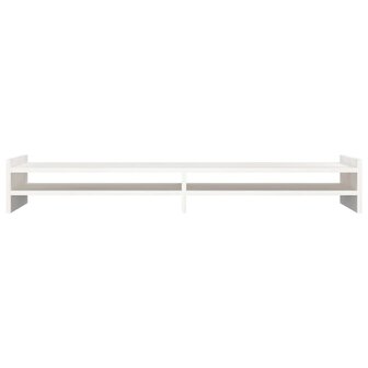 Monitorstandaard 100x27x15 cm massief grenenhout wit 5