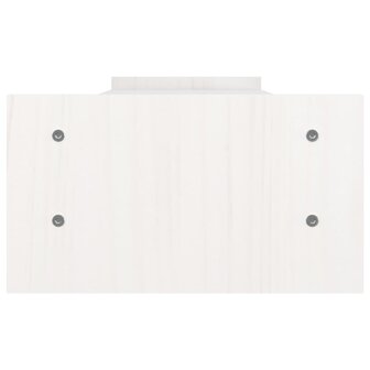 Monitorstandaard 100x27x15 cm massief grenenhout wit 6