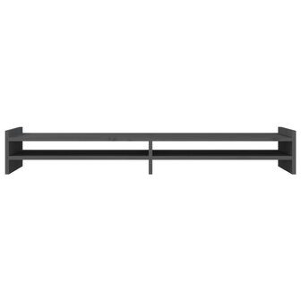 Monitorstandaard 100x27x15 cm massief grenenhout grijs 5