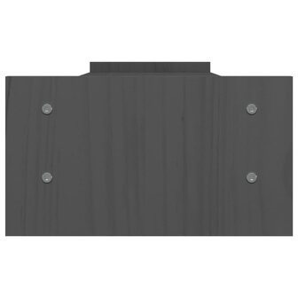 Monitorstandaard 100x27x15 cm massief grenenhout grijs 6