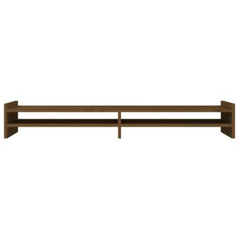 Monitorstandaard 100x27x15 cm massief grenenhout honingbruin 5