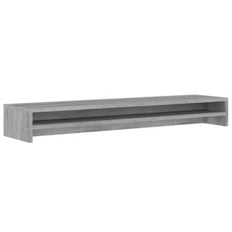 Monitorstandaard 100x24x13 cm bewerkt hout grijs sonoma eiken 2