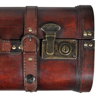 Schatkisten 2 st vintage-stijl hout bruin  6