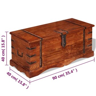 Opbergkist massief hout 5