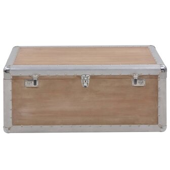Opbergkist 91x52x40 cm massief vurenhout bruin 2