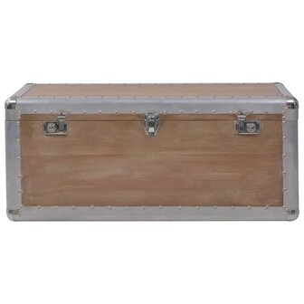 Opbergkist 91x52x40 cm massief vurenhout bruin 6