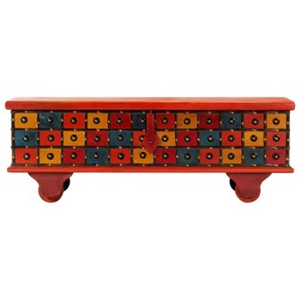 Opbergkist 110x40x40 cm massief acaciahout rood 4
