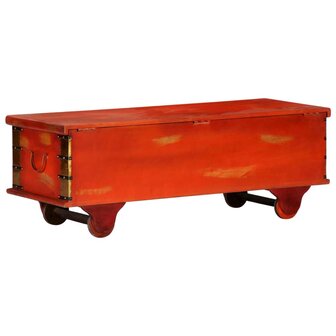 Opbergkist 110x40x40 cm massief acaciahout rood 5