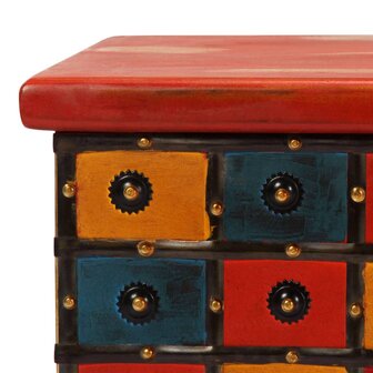 Opbergkist 110x40x40 cm massief acaciahout rood 7