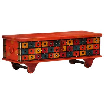 Opbergkist 110x40x40 cm massief acaciahout rood 10