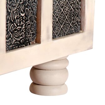 Opbergkist 110x40x45 cm massief acaciahout wit 8
