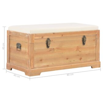 Opslagkist met kussen 80x40x40 cm MDF 11