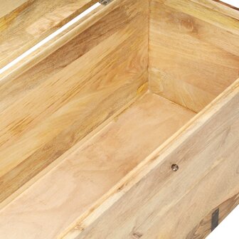 Opbergkist 90x40x40 cm massief mangohout 6