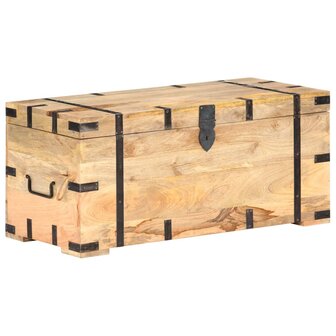 Opbergkist 90x40x40 cm massief mangohout 11