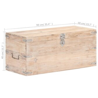 Kist 90x40x40 cm massief acaciahout 7