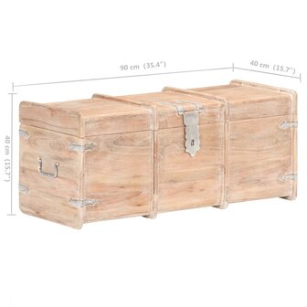 Opbergkist 90x40x40 cm massief acaciahout 8