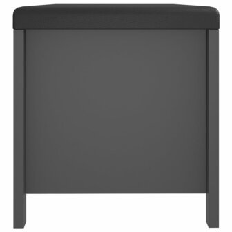 Opbergbox met kussen 105x40x45 cm bewerkt hout grijs 6