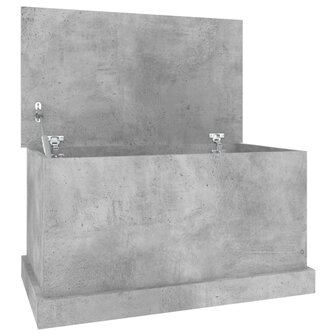 Opbergbox 70x40x38 cm bewerkt hout betongrijs 2