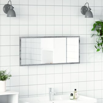 Badkamerspiegel 100x8,5x37 cm bewerkt hout grijs sonoma eiken 4