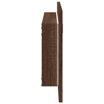 Badkamerspiegel met LED 100x8,5x37 cm bewerkt hout bruin eiken 7