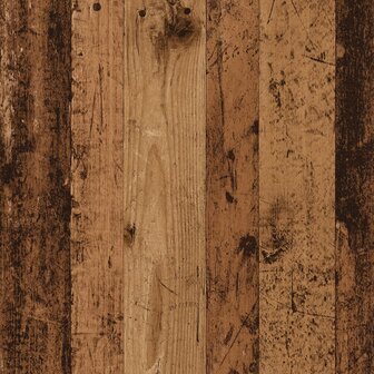 Badkamerspiegel met LED 100x8,5x37 cm bewerkt hout oud hout 12