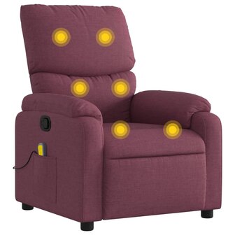 Massagestoel verstelbaar stof paars 2