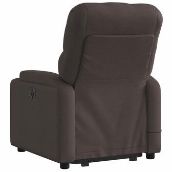 Sta-op-massagestoel verstelbaar stof donkerbruin 4