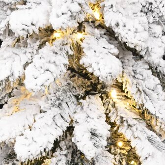 Kunstkerstboom met verlichting en sneeuw 130 LED&amp;apos;s 210 cm 7