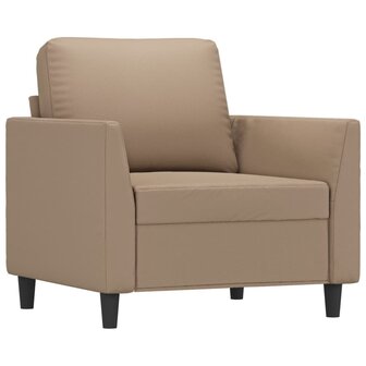 Fauteuil 60 cm kunstleer cappuccinokleurig 2