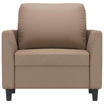Fauteuil 60 cm kunstleer cappuccinokleurig 3