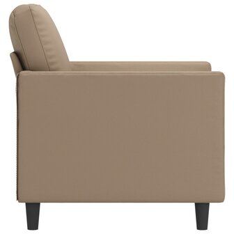 Fauteuil 60 cm kunstleer cappuccinokleurig 4