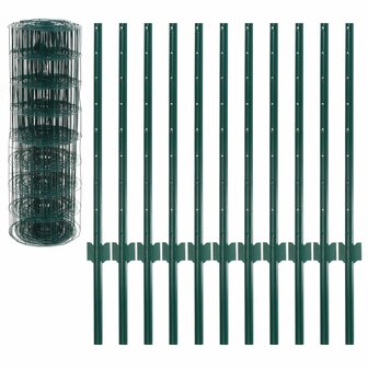 Euro hek 20x0,8 m staal groen 3