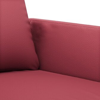 2-delige Loungeset met kussens kunstleer wijnrood 5