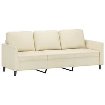 2-delige Loungeset met kussens kunstleer cr&egrave;me 4