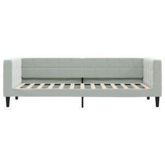 Slaapbank 80x200 cm fluweel lichtgrijs 3